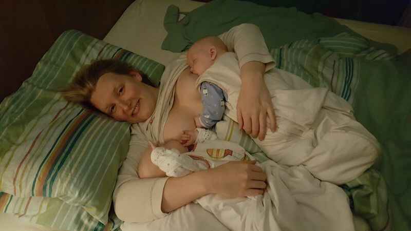 Breastfeed Twins at Night