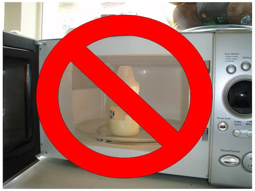 Can you rewarm breast milk in the Microwave