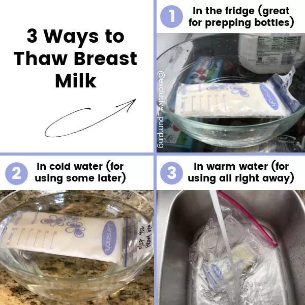 How to unfreeze breast milk - 3 ways